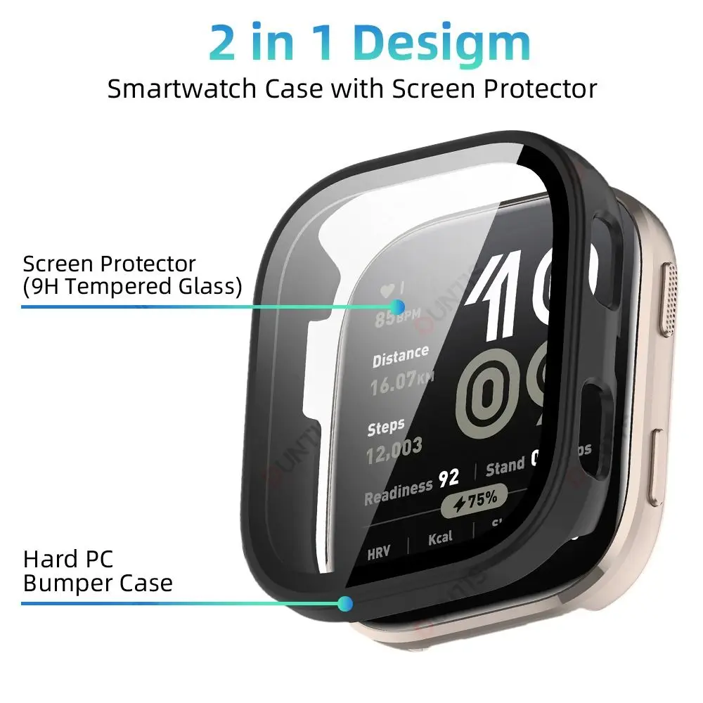 Защитная пленка для экрана с полным покрытием, закаленное стекло, жесткий чехол для ПК с защитой от царапин и пленкой, бампер для Amazfit Bip 6.