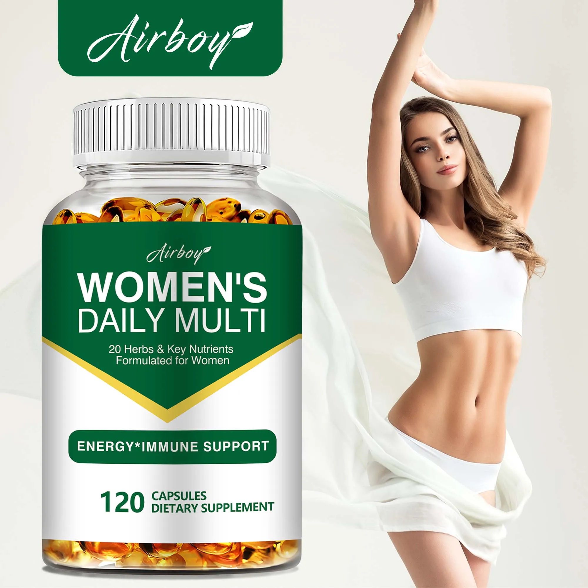 

Женский ежедневный мультивитамин - поддерживает здоровье костей, сердца и мозга, метаболизм, метаболизм, способствует энергетического производства, без GMO