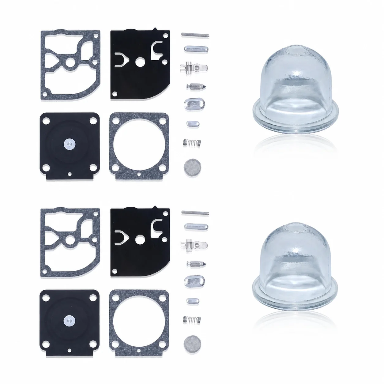 Carburetor Gasket Repair Kit 2 Pack Primer Bulb For Stihl FS38 FS45 FS55 FS46 HS45 BG45 BG85 MM55 BT45 BG55 MS171 SH55 C1Q-S66