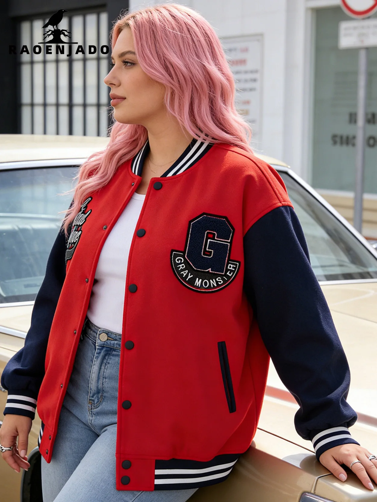 

Женская винтажная бейсбольная куртка-бомбер оверсайз с вышивкой, демисезонная уличная одежда унисекс