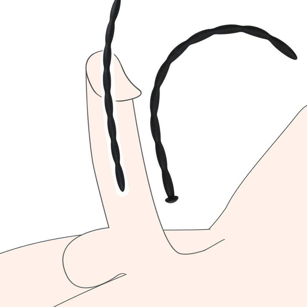 5 أحجام الحصان العين عصا القضيب قضيب لينة سيليكون مجرى البول موسع الجنس لعب للرجال الذكور الاستمناء انسداد محفز القسطرة #2