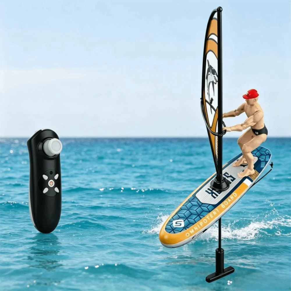 Rowing Waterproof RC Boat Toy High Speed Low Speed Remote Control Boat Balanced Sailboat Toy Surfing