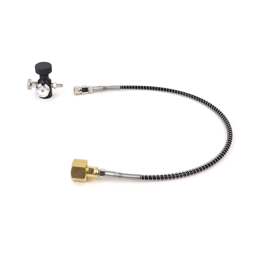 Imagen 2 del producto Adaptador de recarga de tanque de cilindro de Co2, Kit de calibre de manguera para Sodastream para cargar recarga de CO2 con conector W21.8-14 G3/4 CGA320
