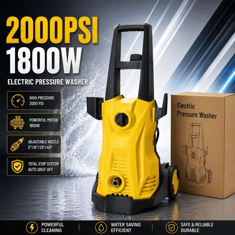 Portable 1800W Car Washer Washing Machine Cleaner Water Priming / Connect Water Tap Electric High Pressure Carden Cleaning