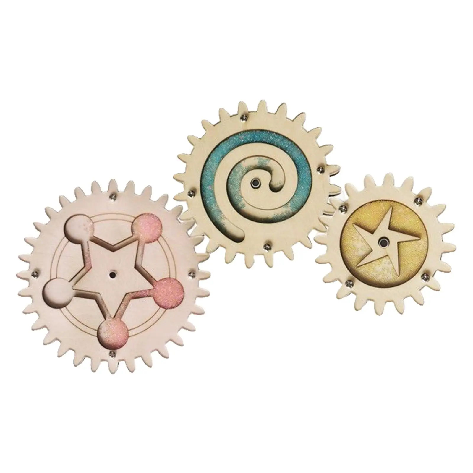 Montessori Gear Rotating Machinery Gear Colorido Criança Educacional