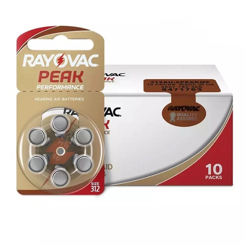 Peak 60 PCS Dedicated Batteries for Hearing Aids A675/13/312/10 Zinc Air Extra Performance Hearing Aid Battery