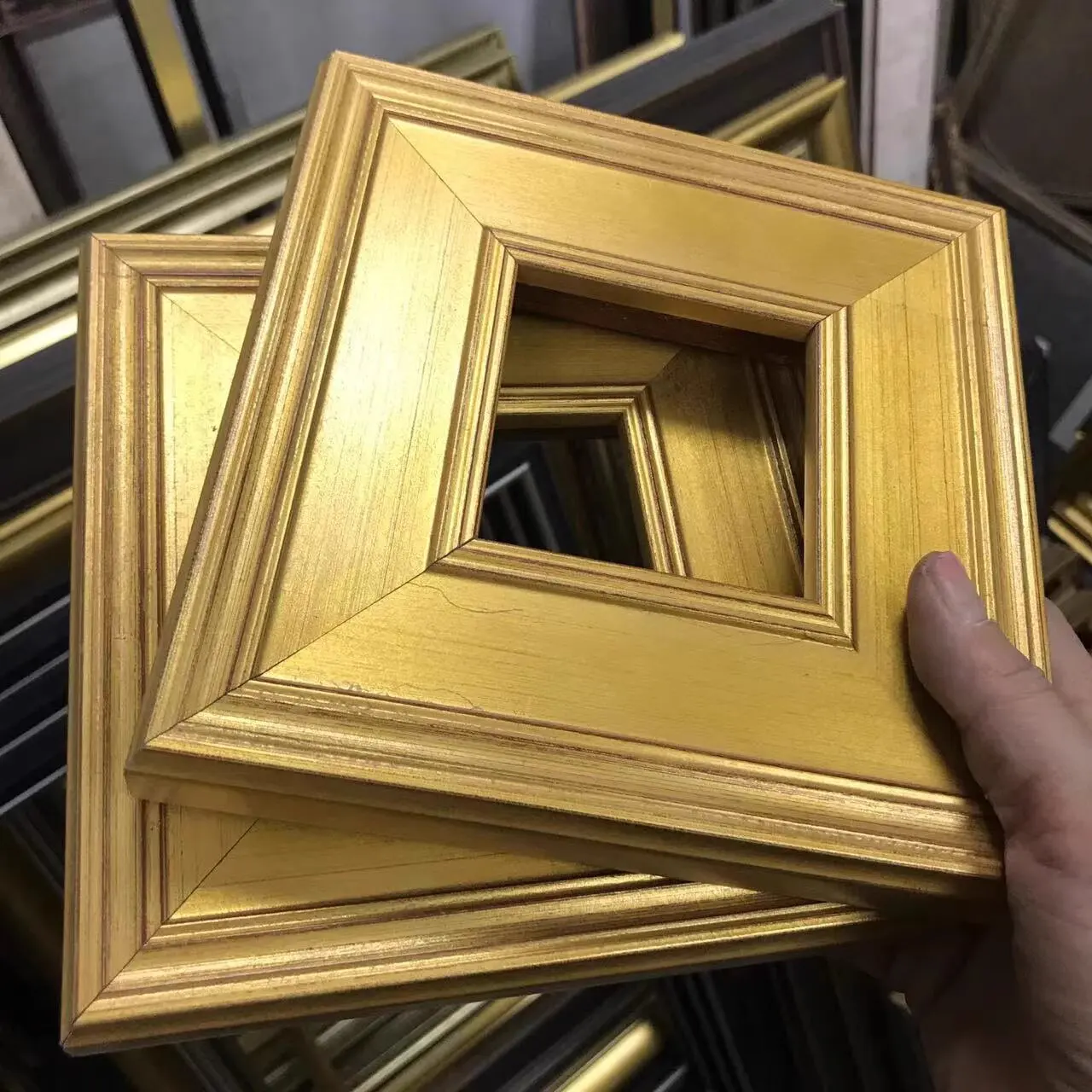 Simple Solid Wood Oil Painting Frame, Customized Photo Mirror Frame