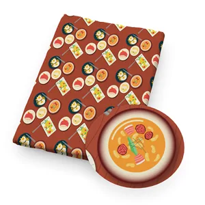 Tomaten des Pizza -Hamburger -Pilzpilz -Gedruckten Polyester -Baumwollbildschirms zum Nähen von Geweben das DIY, C17571 Material Hauptmassenlaminierverkäufe - №6