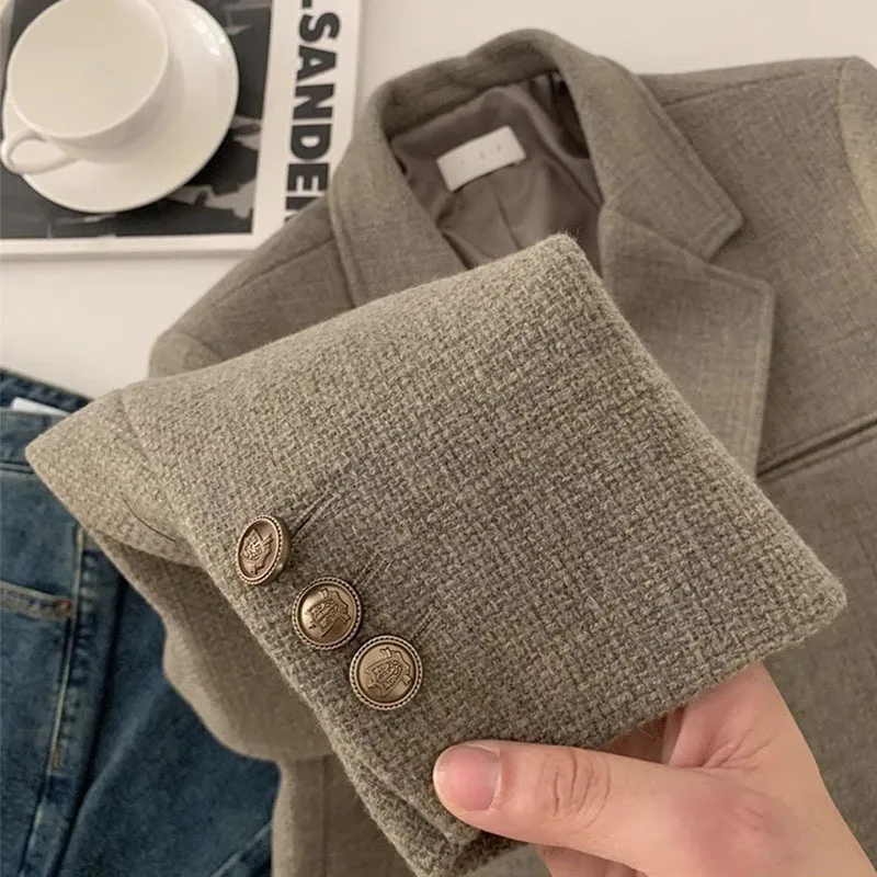 Blazer Damen Winterstil Klein Verdickt Warm