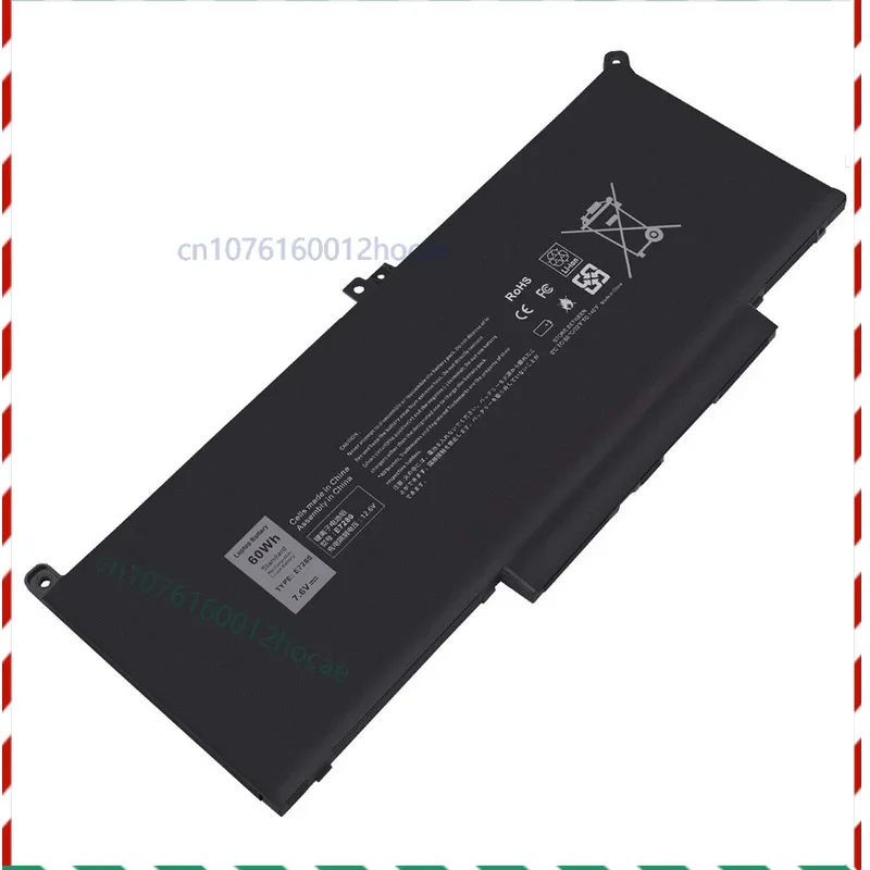 Nueva batería F3YGT de 4 celdas, 60Wh, 7,6 V, para Dell Latitude 7390 P28S002 (no 2 en 1)