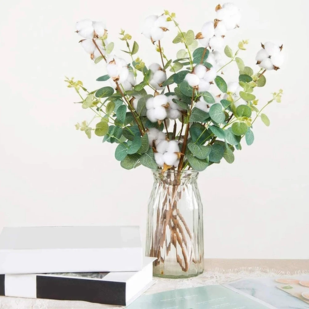 

6 Pcs Artificial Plants Bouquet Small Faux Flowers Goldfish Stems Green Decor Indoor Wall Wedding Vase Arrangement