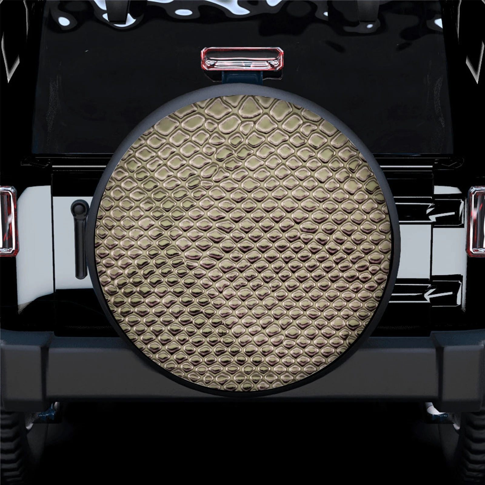 Snakeskin SUV Car Tire Cover Father's Gift Auto Parts Spare Tire Cover Personalized Camper Tire Cover