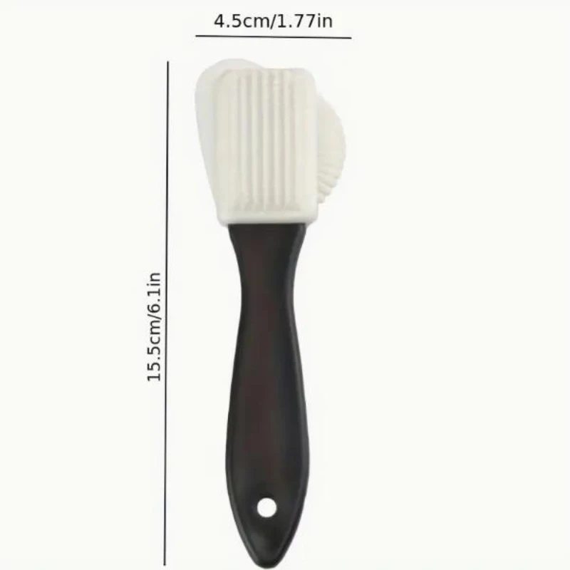 Brosse de livres en daim avec poils souples, conception de brosse à trois côtés, adaptée aux bottes de neige en cuir NuSO k, 03/Books, 1PC