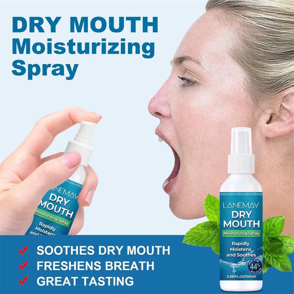 

Portable Bad Breath Mouth Spray Adults Long Lasting Breath Freshener Spray Eliminates Odor Hydrating After Meals / Post-Dinner