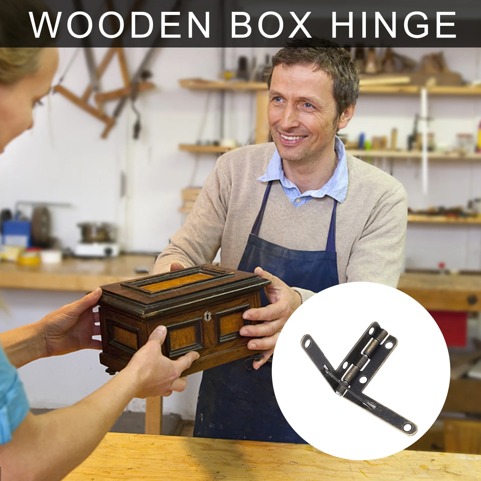 

32Pcs Aircraft Style Iron Hinges Polished Rust Resistant for Wooden Box Gift Box Jewelry Storage Accessories Iron Hinge