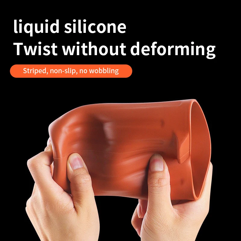 Washable Car Cup Holder Trash Can, Silicone Material Flushable & Quick Drying, Anti-Rattling Stable Design, Fits Most Cars