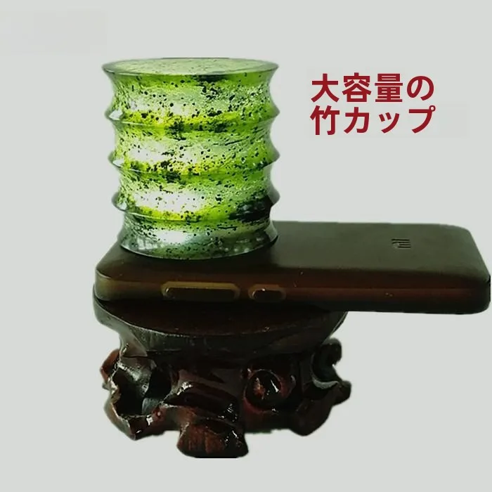 光る竹節カップ-大サイズ-一体型-アルコールスプリングボックス-abc品質-ランダムセレクト-天然翡翠ジュエリー