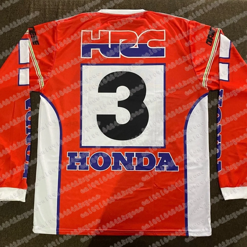 

Honda Motocycle Jersey Dave Thorpe's 1989 World Championship Winning No. 3 Shirt Racing Enthusiasts Oversized Sports Long Sleeve