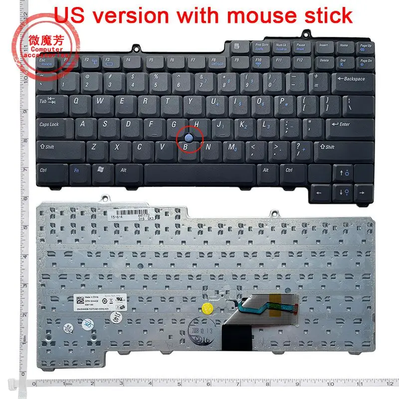 NÓS Substituir teclado do portátil Para DELL M170 6000D M20 M70 N6000 PP11L D610 D510 6000 9200 9300 9000 D810 Sem haste Rato Preto