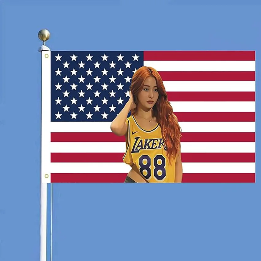 America 3x5 Ft Flag Lakers Kpop Banner for Bedroom Living Room Dorm Wall,Gift Ideas for Fearnot