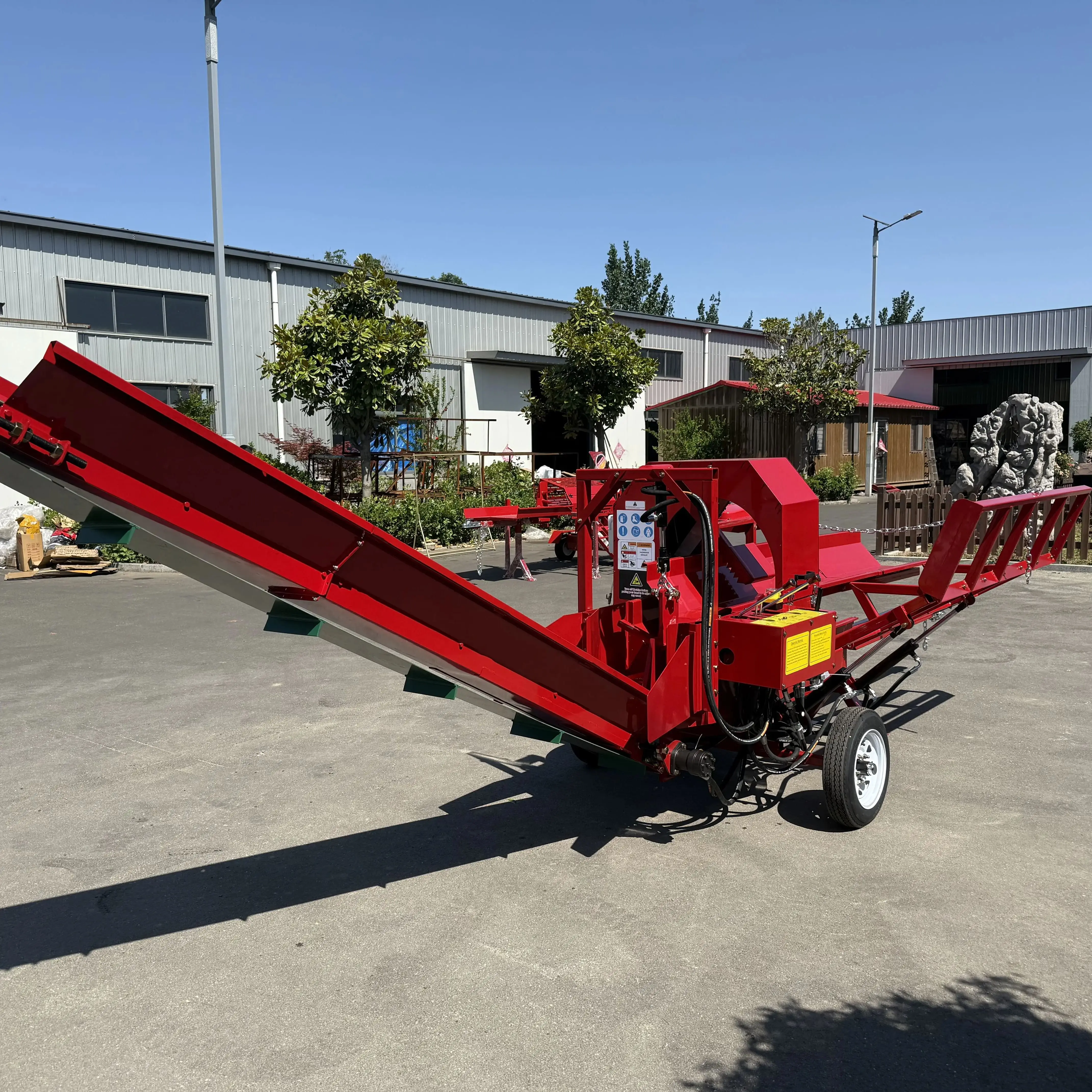 YIHUITONG 27T Firewood Processor With 739cc RATO Engine,17.32in Max Cut, 20in Chainsaw, 6-Way Wedge, Log Lifter, 3M Conveyor