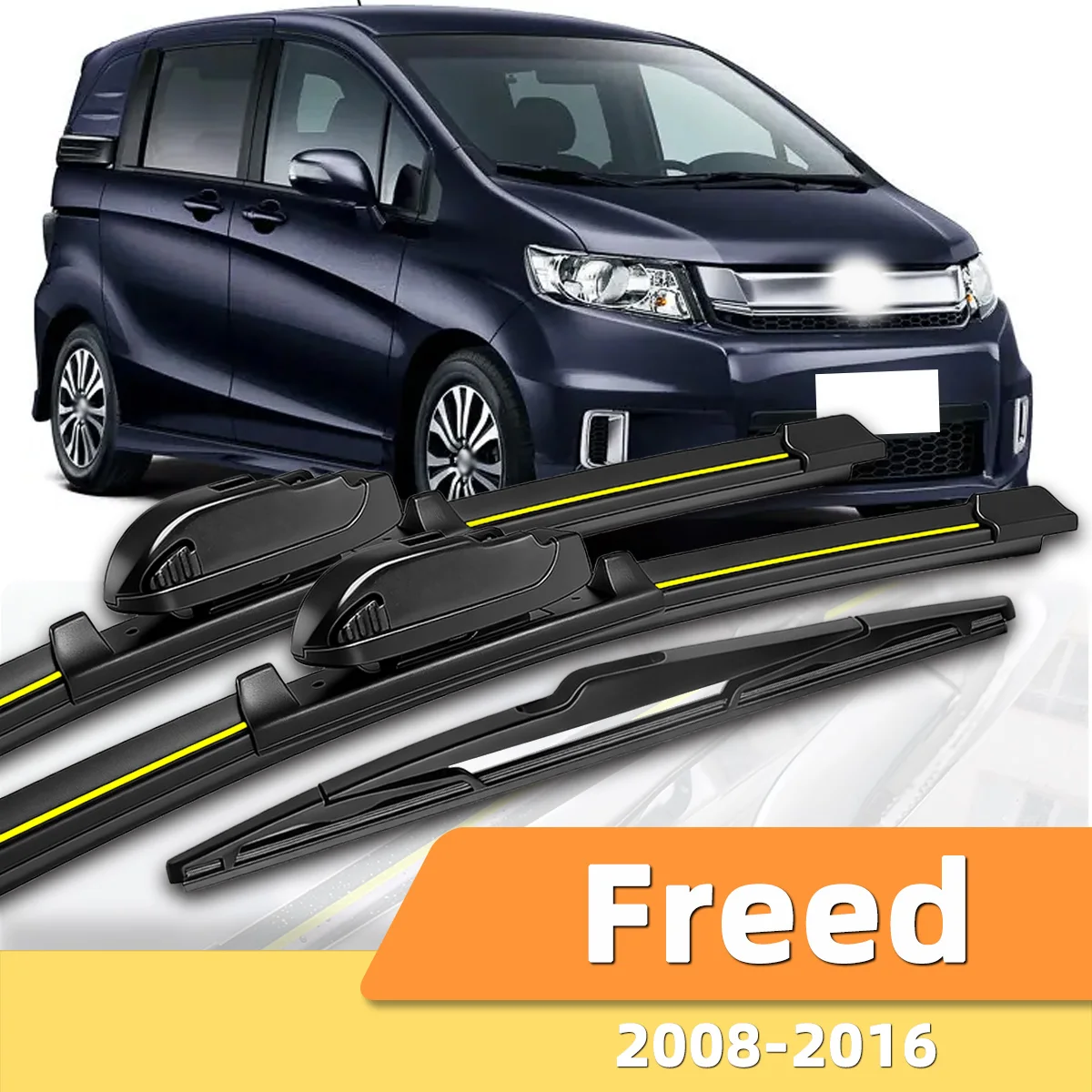 

Подходит для Honda Freed 2008-2016, передние и задние дворники, прочные аксессуары для автомобильных стекол 2010, 2013, 2015, 2017 гг.