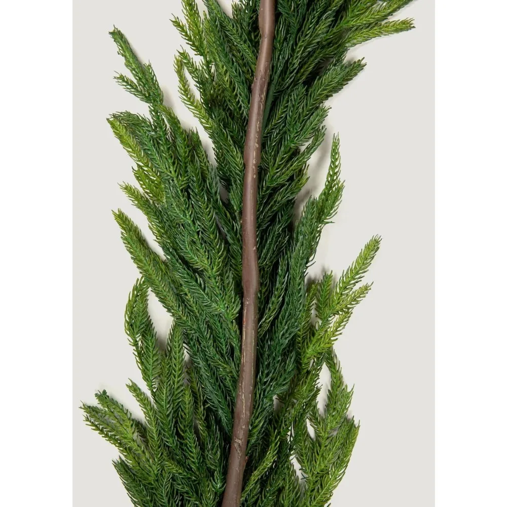 Christmas Green Wreath Prop Decoration, Norfolk Pine Entrance/Staircase Garland -180 Inches Long, Christmas Outdoor Decoration