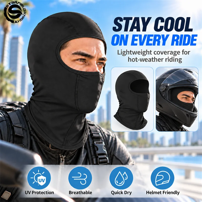 Motorcycle Gear For Summer - Motorcycle Cycling Mask Scarf Cap Hood