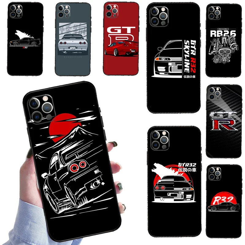 Skyline GTR R32 Sports Cars For iPhone 14 13 Pro Max 12 mini 11 Pro Max 6 7 8 Plus XS XR XS Max SE 2020 Cover