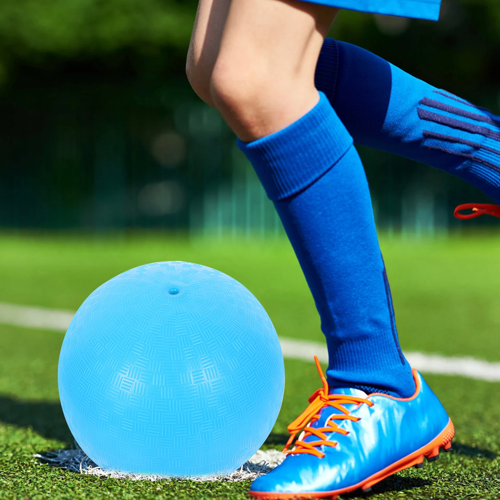

PVC Playground 8.5 Inch Outdoor Kids Sports Game Red Lightweight Kickball for Children Ages 8 12 Exercise for Play