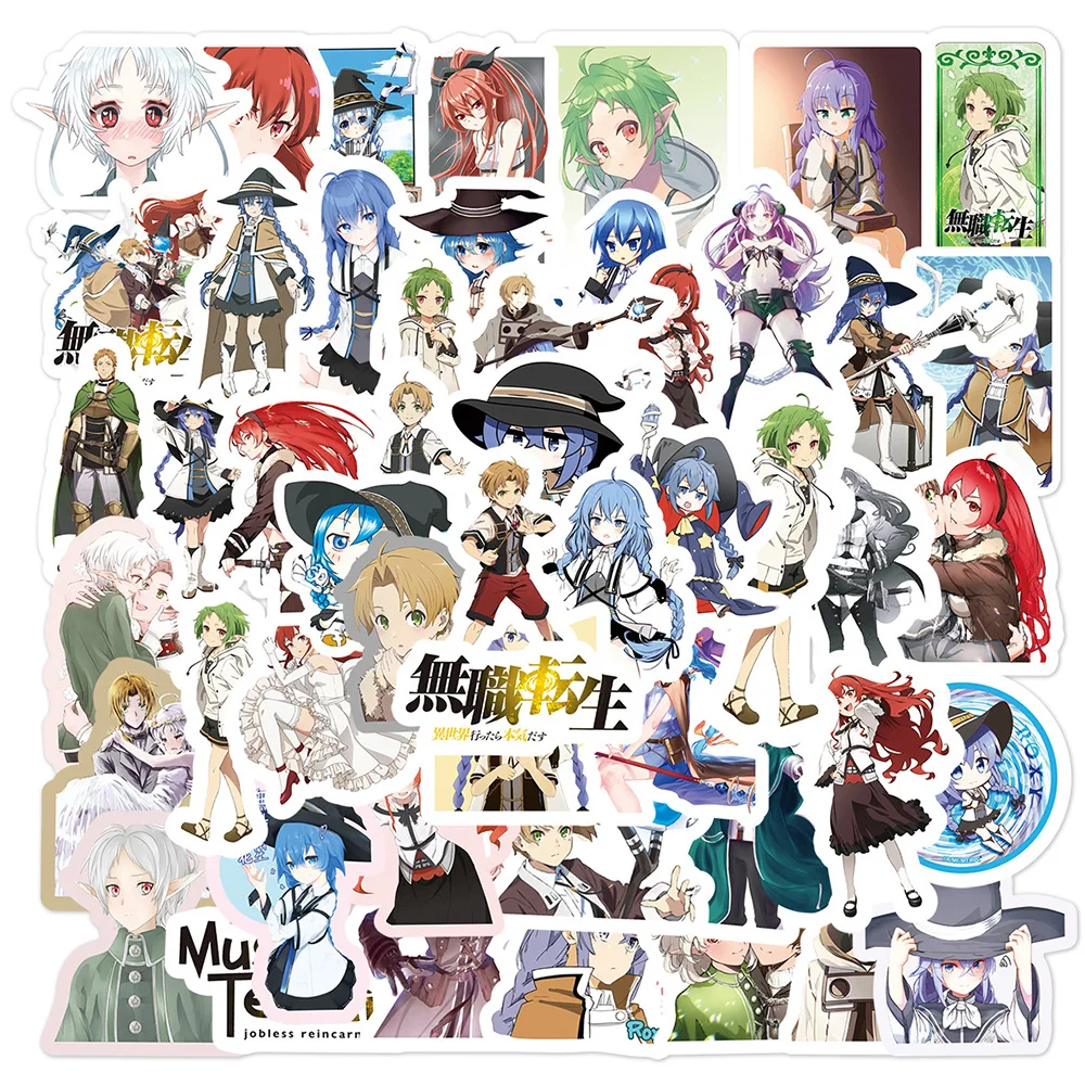 10/30/50pcs Anime Mushoku Tensei：Jobless Reincarnation Stickers Cute Cartoon Graffiti Decals Sticker for Phone Suitcase Laptop