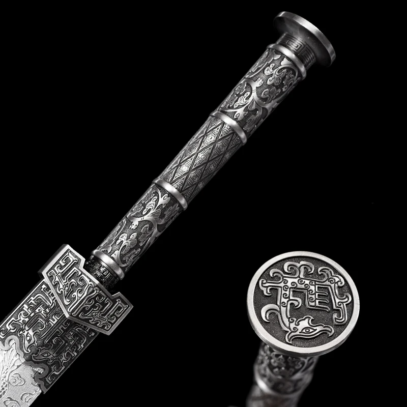 Chinese Han Jian Sword Spring Steel Blade Real Full Tang Sharp Ready Battle Metal Handle Combat Medieval Swords Kongfu Katanas view 4