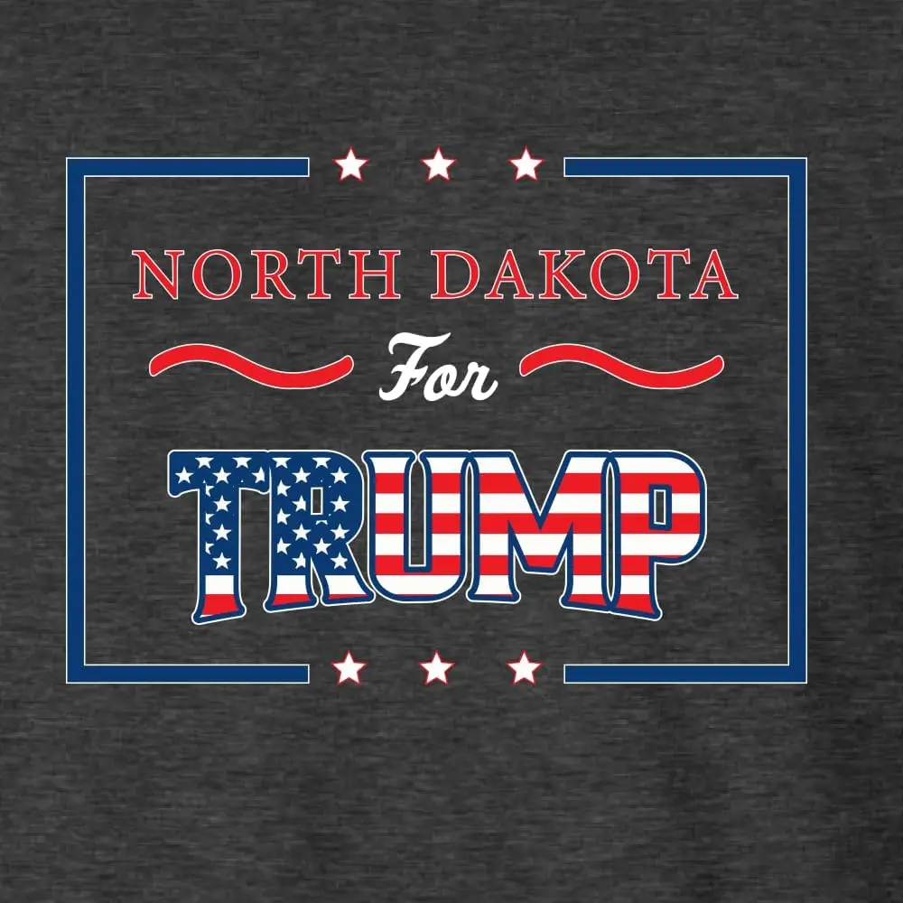 Trump Strong Take Back America North Dakota Pride Political Tri-blend and Premium T-Shirts