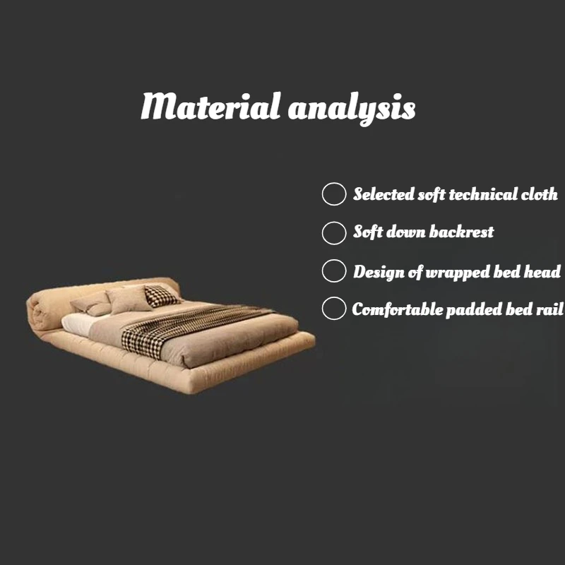 Minimalist Queen Frames Bed Headboard Fancy Luxury Double Bed 180x200cm Bedroom Lounge Letto Matrimoniale Bedroom Furniture