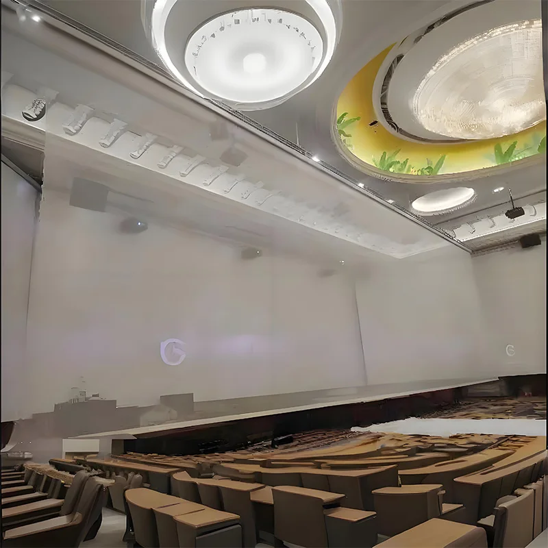 Wholesale Pepper-Ghost 3D Holographic Projection Fabric Portable 16:9 Polyester Mesh Screen for Professional Use 4