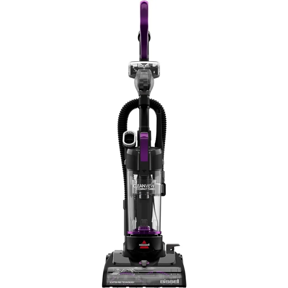 

Compact Turbo Upright Vacuum with Quick Release Wand, Full Size Power, Scatter-Free Technology, for Apartments & Dorms