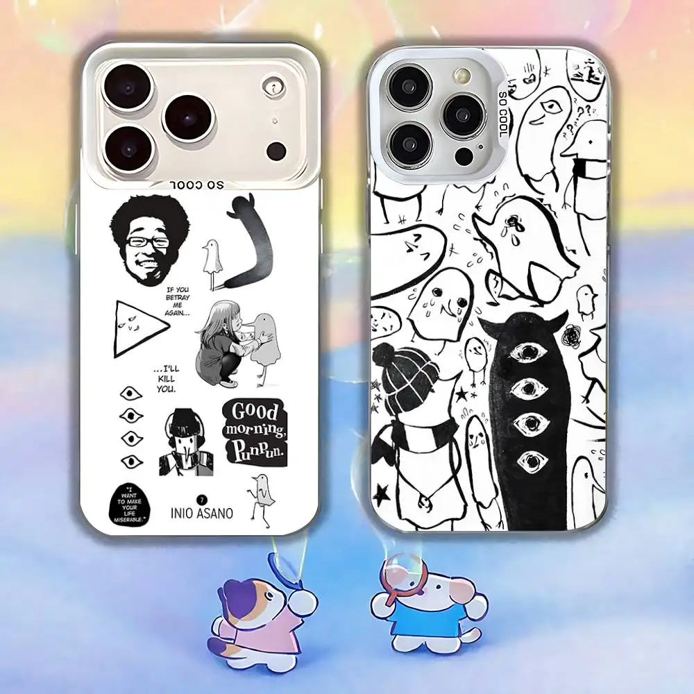 

Goodnight Oyasumi Punpun Phone Case For iPhone 17,16,13,12,X,11,15,14,Pro,Max,Plus,SE4,Air,Mini White IMD HD Matte