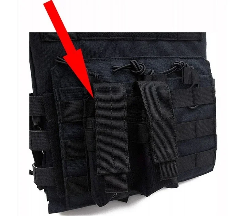 Double Pistol Mag Pouch Molle Tactical 9mm Magazine Pouch Belt Dual Mag Bag Flashlight Holder Holster Hunting Pocket Accessories