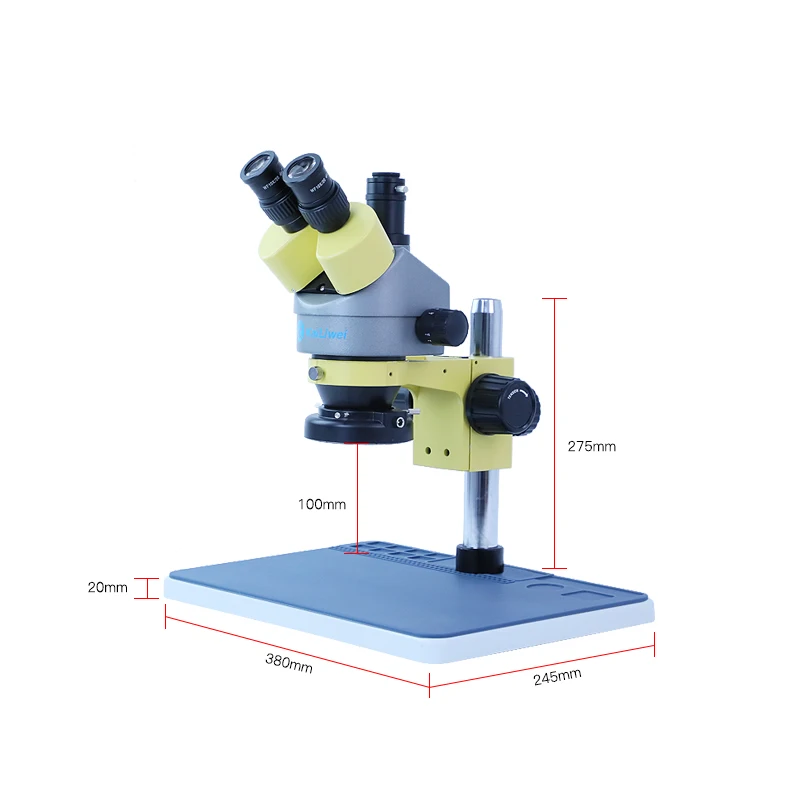 China Made Long Working Distance 7x~90x Trinocular Stereo Zoom Microscope For CPU IC Chip Repair