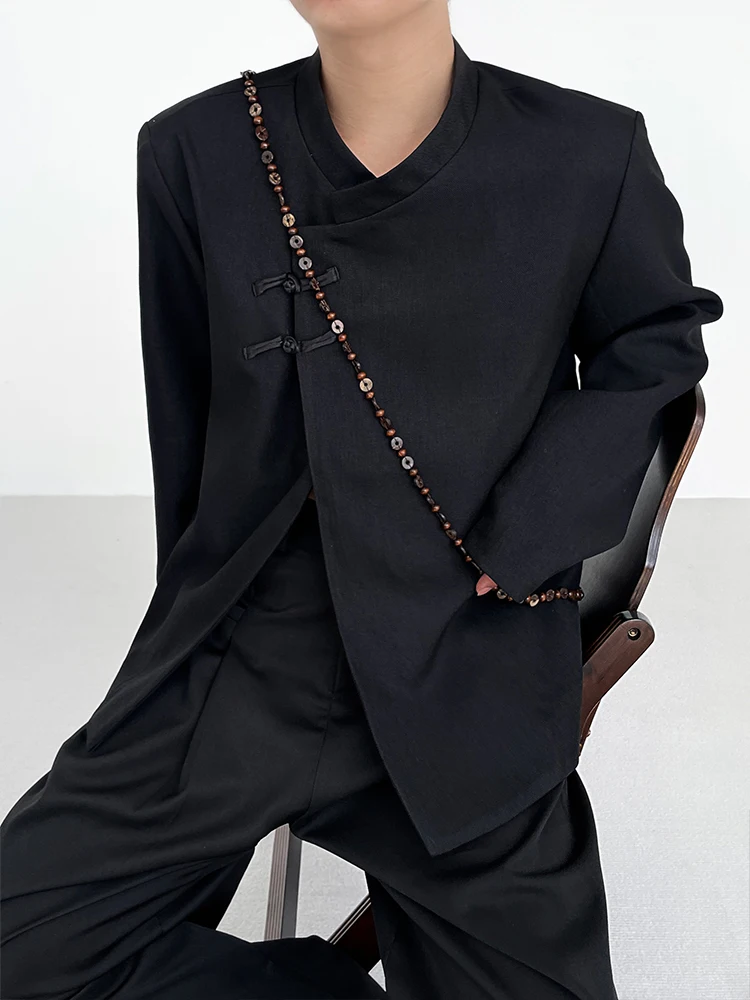 BKYC Spring Autumn Design Buttoned Short Suit Jacket Retro New Chinese Style Fragrance Wind Shirt Casual Loose Fit Long Sleeve
