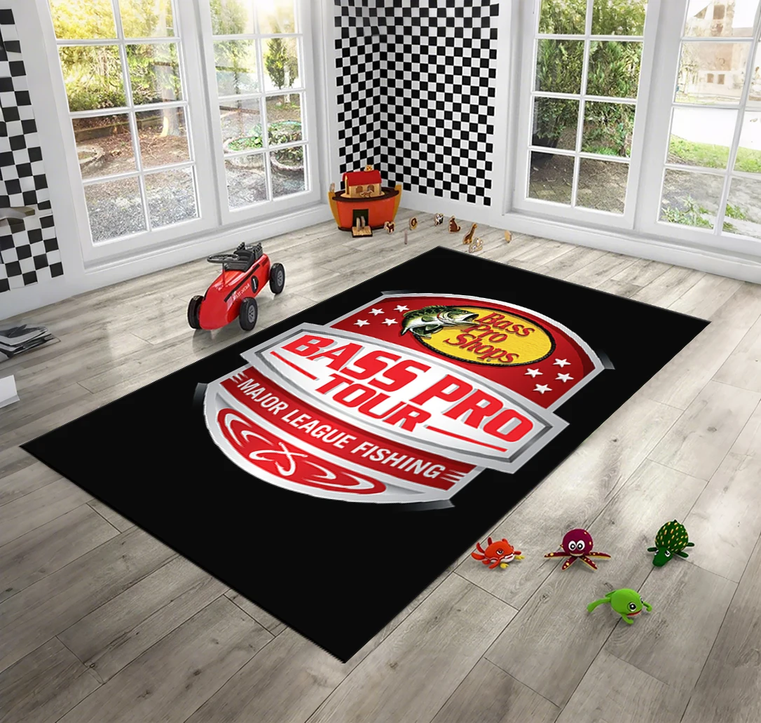 

1pc BBass-Pros Fishing Series Carpet,Non-slip Floor Mat Home Decor Rug For Living Room Bedroom Sofa Kitchen Bathroom Doormat