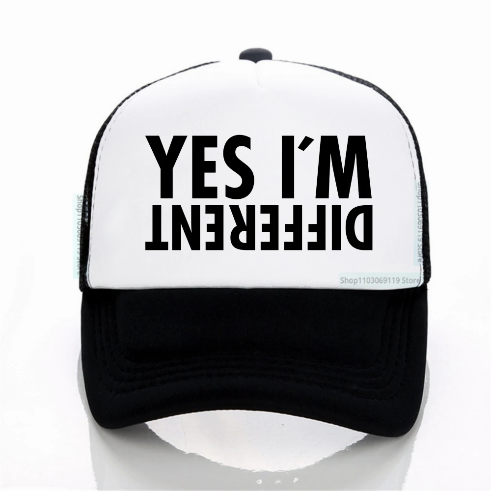 

YES I'M DIFFERENT letter print Breathable Baseball Cap Lion of Judah Mesh Dad Hat Summer Adjustable Snapback Caps trucker hats