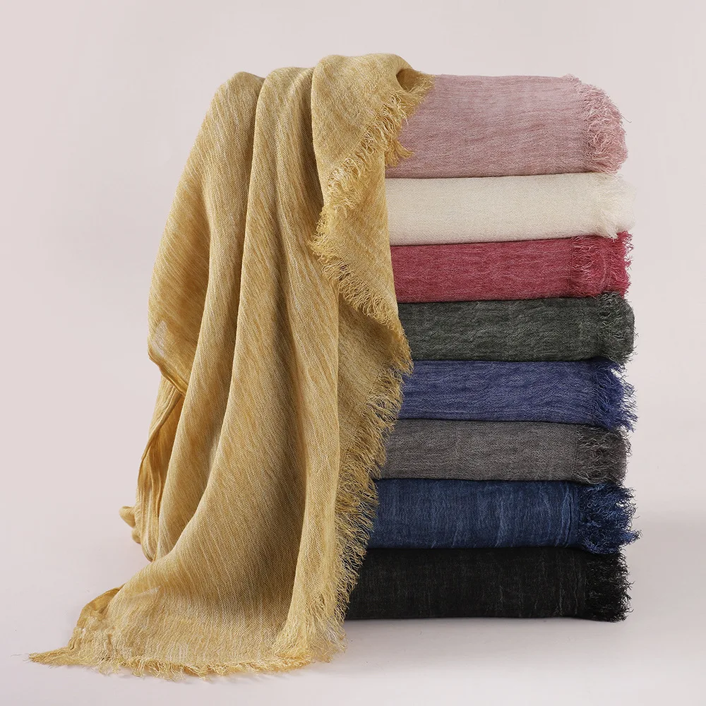 

New Tassel Viscose Scarf Women Muslim Hijab Headscarf Shawl Wrap Turban Scarves Bandanas Headband Bufanda Foulard Turbante Mujer