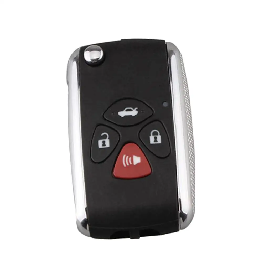 Great Performance 4Buttons Flip Remote Fob Key Case for Corolla