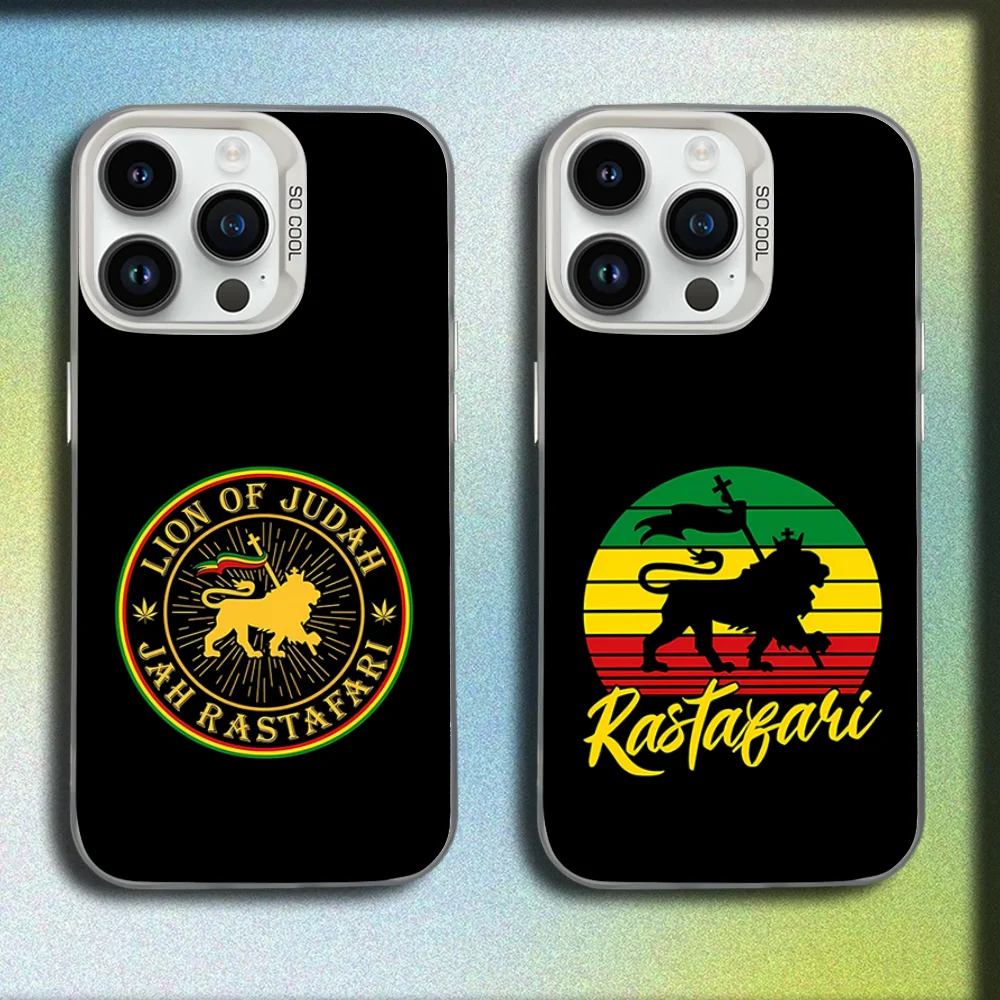

Rastafari Lion Logo Flag Phone Case For iPhone 16,15,14,13,12,11,Mini,Pro,SE,MAX White Matte Shockproof Cover