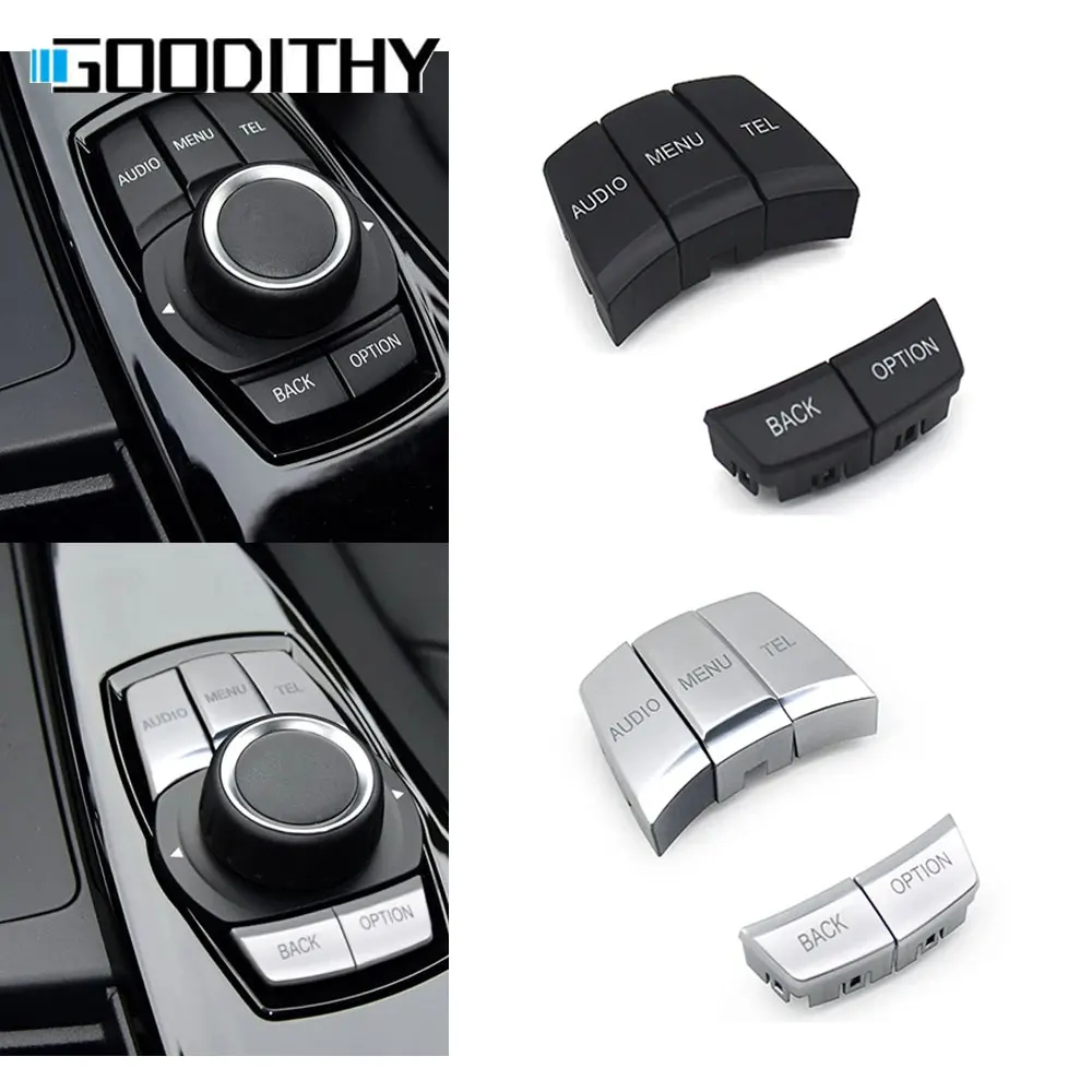 Interior 5PCS Center Console CIC IDrive Multimedia Knob Menu Button Switch For BMW F20 F21 F45 F46 F48 F49 F30 F32 F33 F82 F83