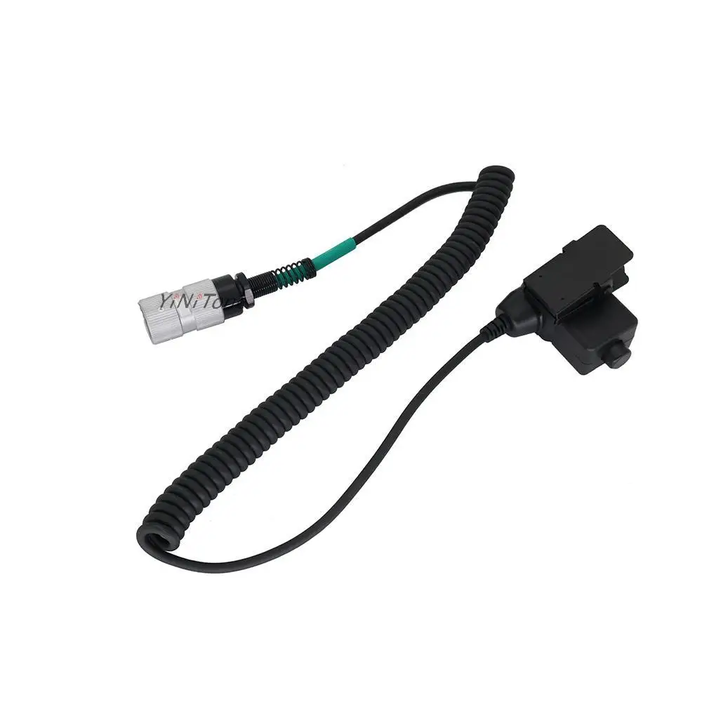 

6 pin U94 PTT Cable NATO Plug Walkie Talkie Headset Adapter for PRC-152 two way radio