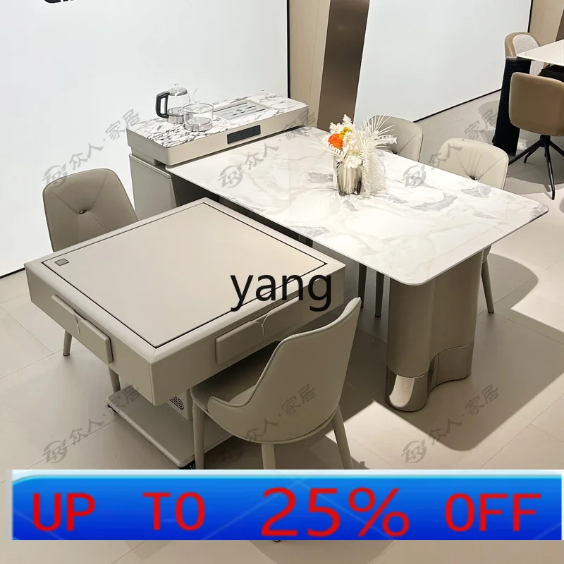 

Lh modern simple solid mahjong table dining table automatic mahjong machine integrated