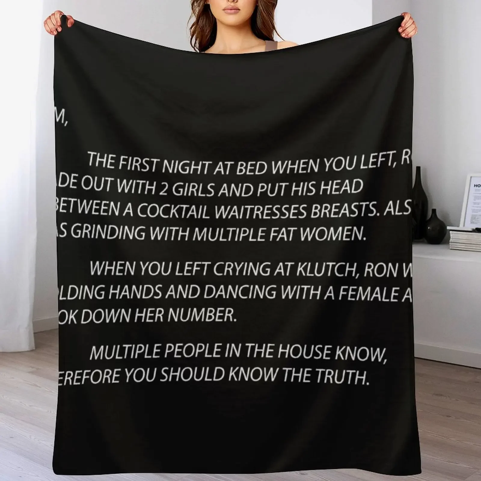 

letter to sammi Throw Blanket Lightweight Warm Blanket for Indoor Outdoor Use