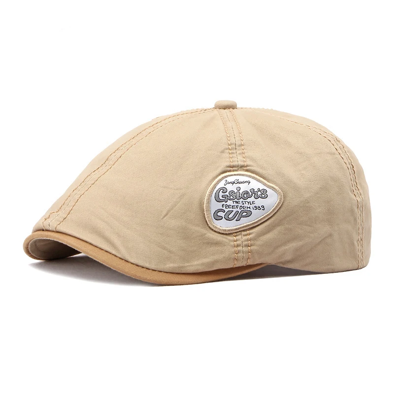 Letter embroidery retro British style beret breathable and comfortable outdoor casual painter hat suitable for spring and summer